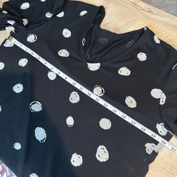 Alembika Polka Dot Flutter Sleeve Vneck Blouse top US 3 or 10-12 - Picture 7 of 8